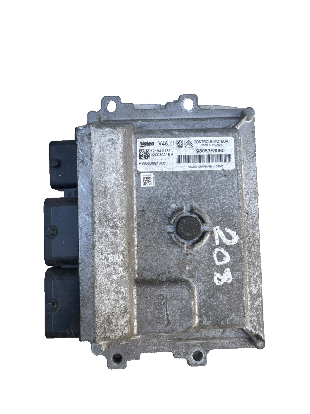 9805353080 Peugeot 208 MK1 1.2 Petrol Engine Control ECU V29032215A HW9800913080