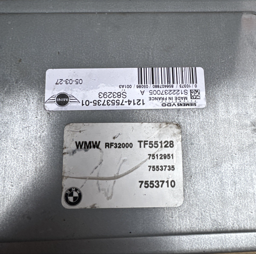 BMW MINI Cooper 1.6 Manual R50 Engine ECU Module Only 2005 W10 - 7553710 7553735