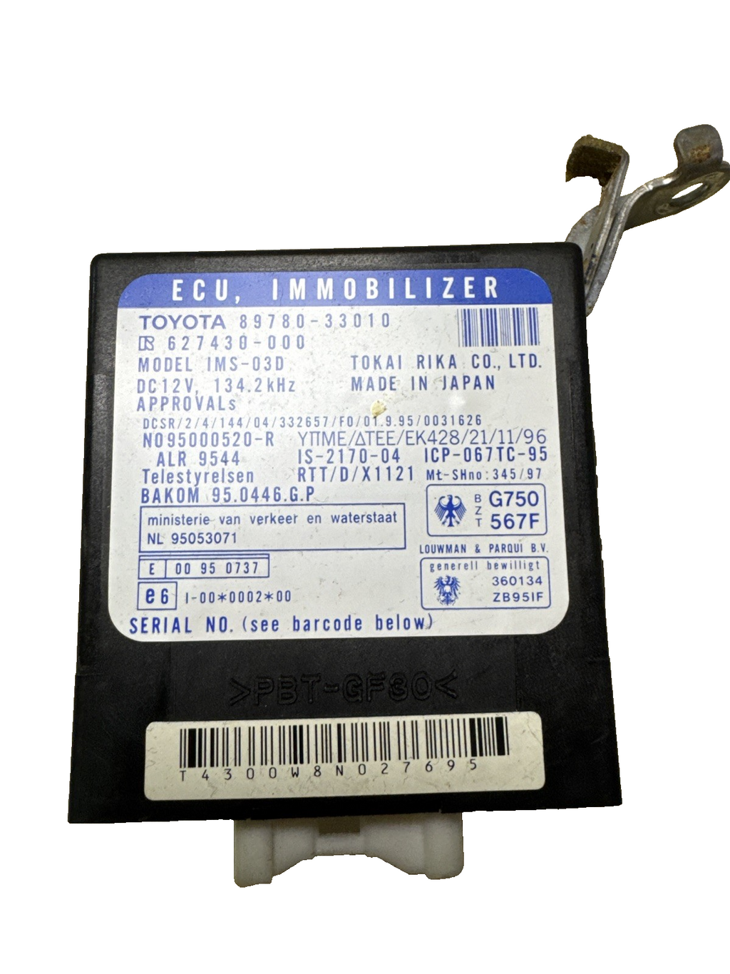 1998 TOYOTA CAMRY ECU MODULE SENSOR 8978033010