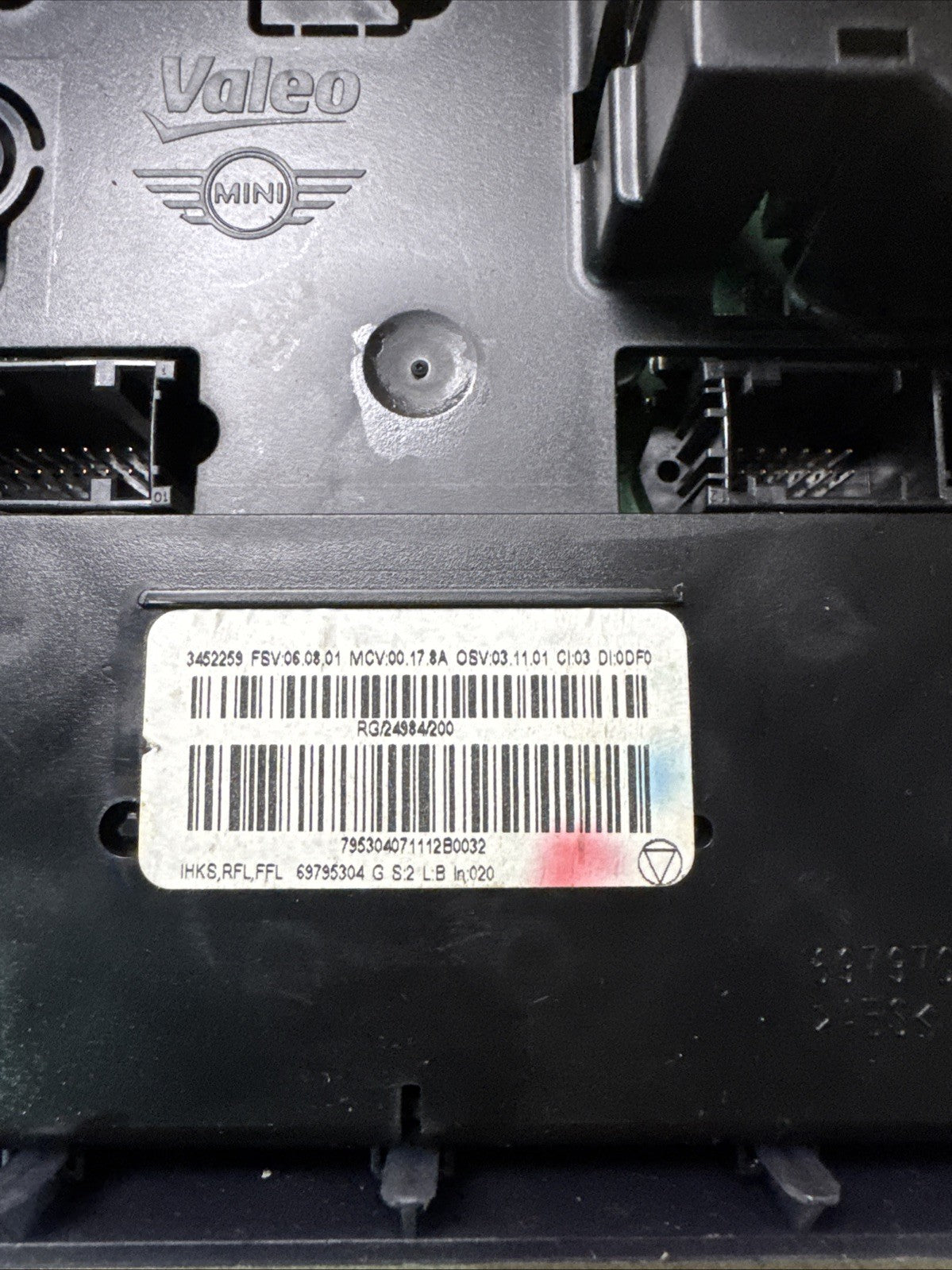 MINI HATCH COOPER 2008 3DR HATCHBACK 1.6 HEATER CONTROL 69795304A