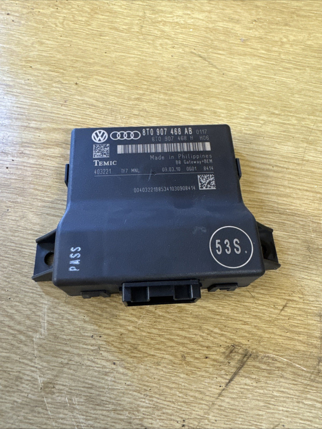 AUDI A5 GATEWAY CONTROL MODULE UNIT 8T0907468AB 8T 2007 - 2012