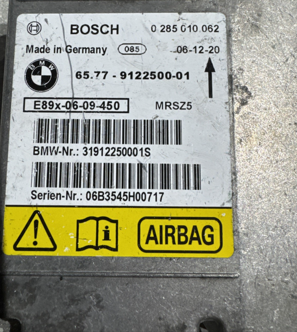 BMW 1 3 Series E87 E90 E91 Airbag Control Module ECU Unit 9122500