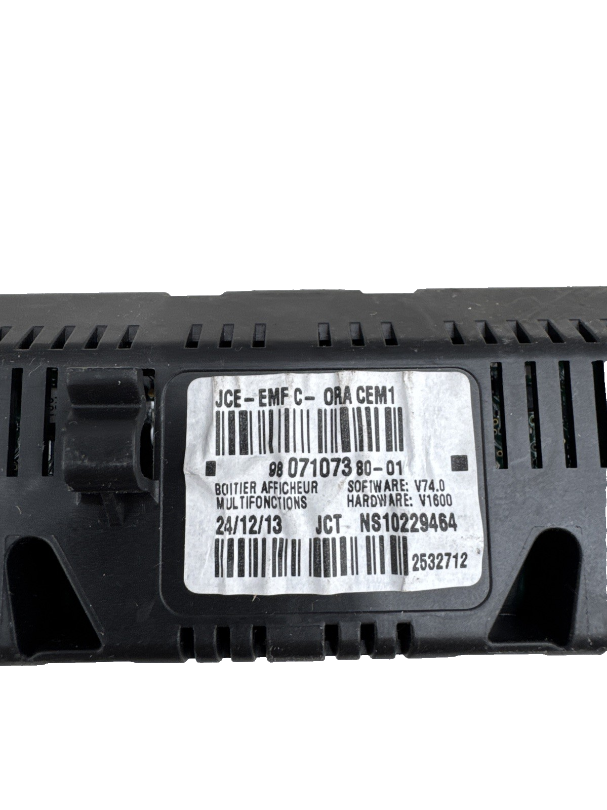 2009-2016 CITROEN DS3 MULTIFUNCTION CLOCK SCREEN DISPLAY 9807107380-01. W151