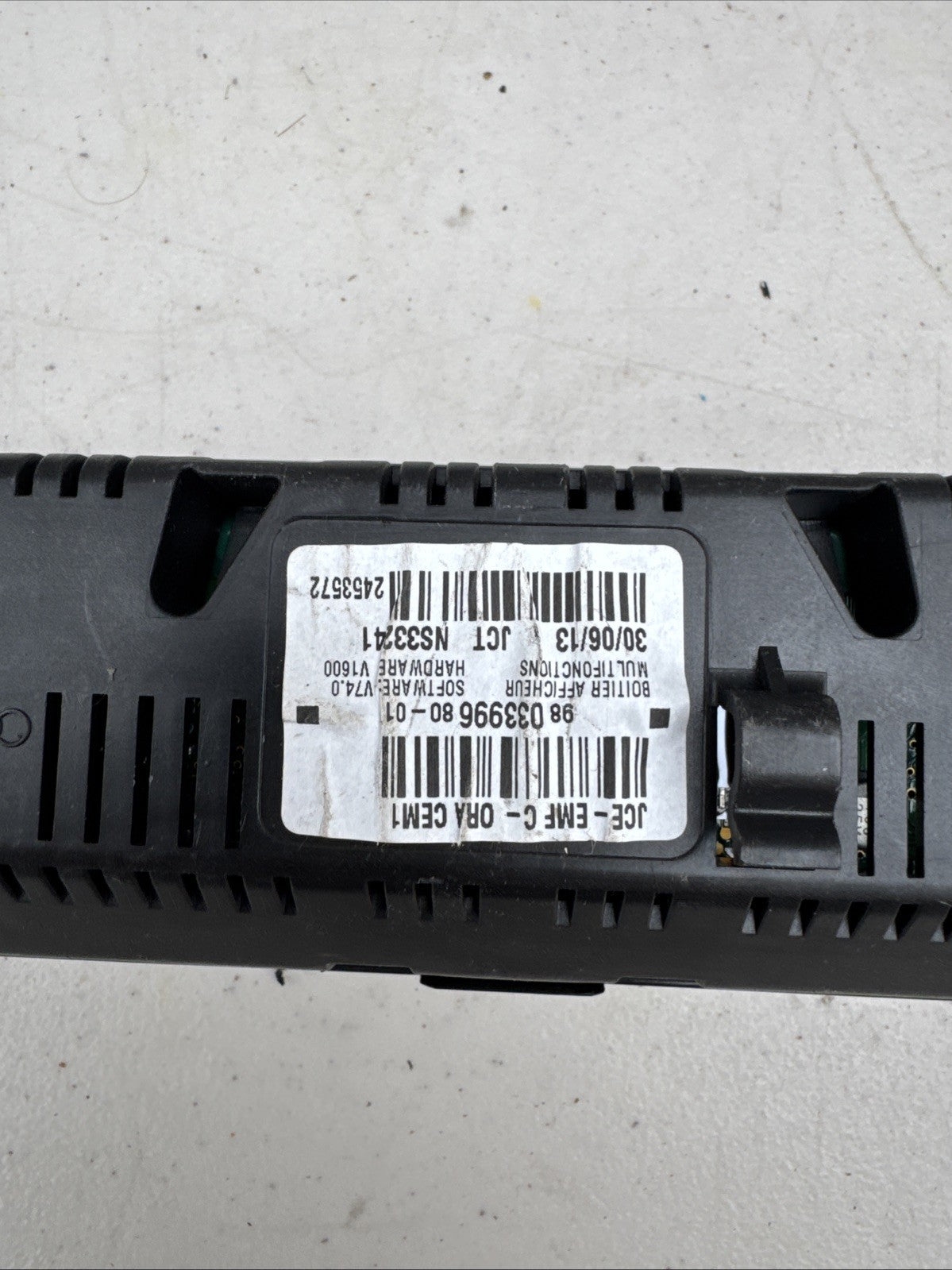 2008 PEUGEOT 207 DASHBOARD DISPLAY SCREEN 9803399680