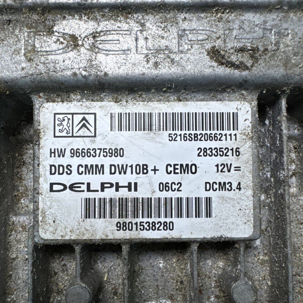 PEUGEOT 508 SW ACTIVE 10-14 ENGINE CONTROL UNIT (ECU) 9666375980
