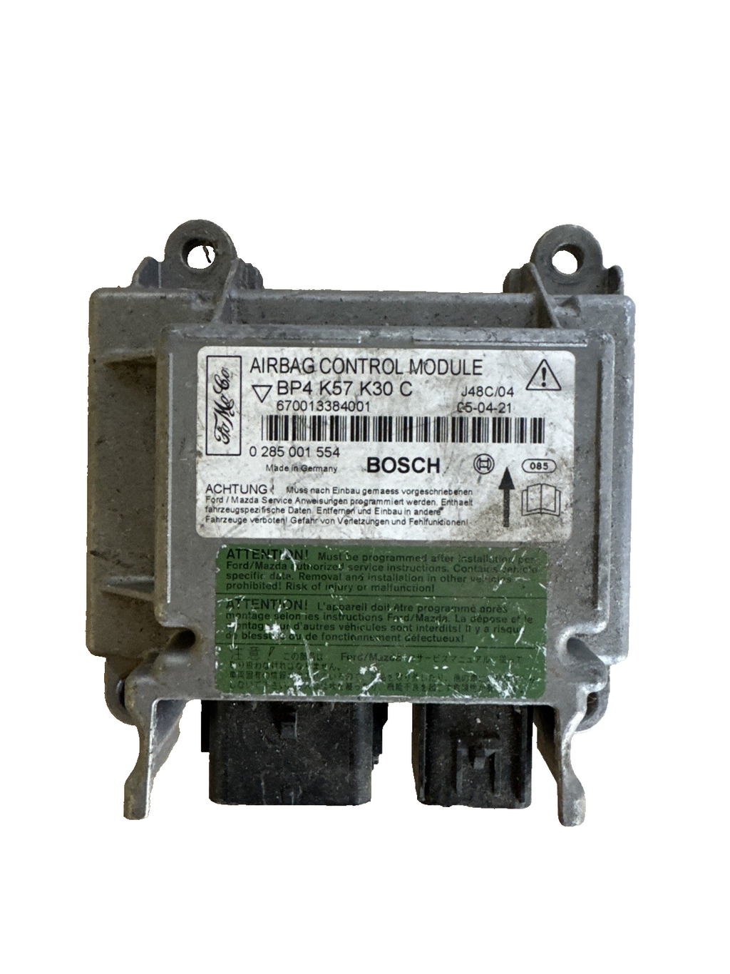2004 MAZDA 3 AIRBAG CONTROL MODULE BP4K57K30C