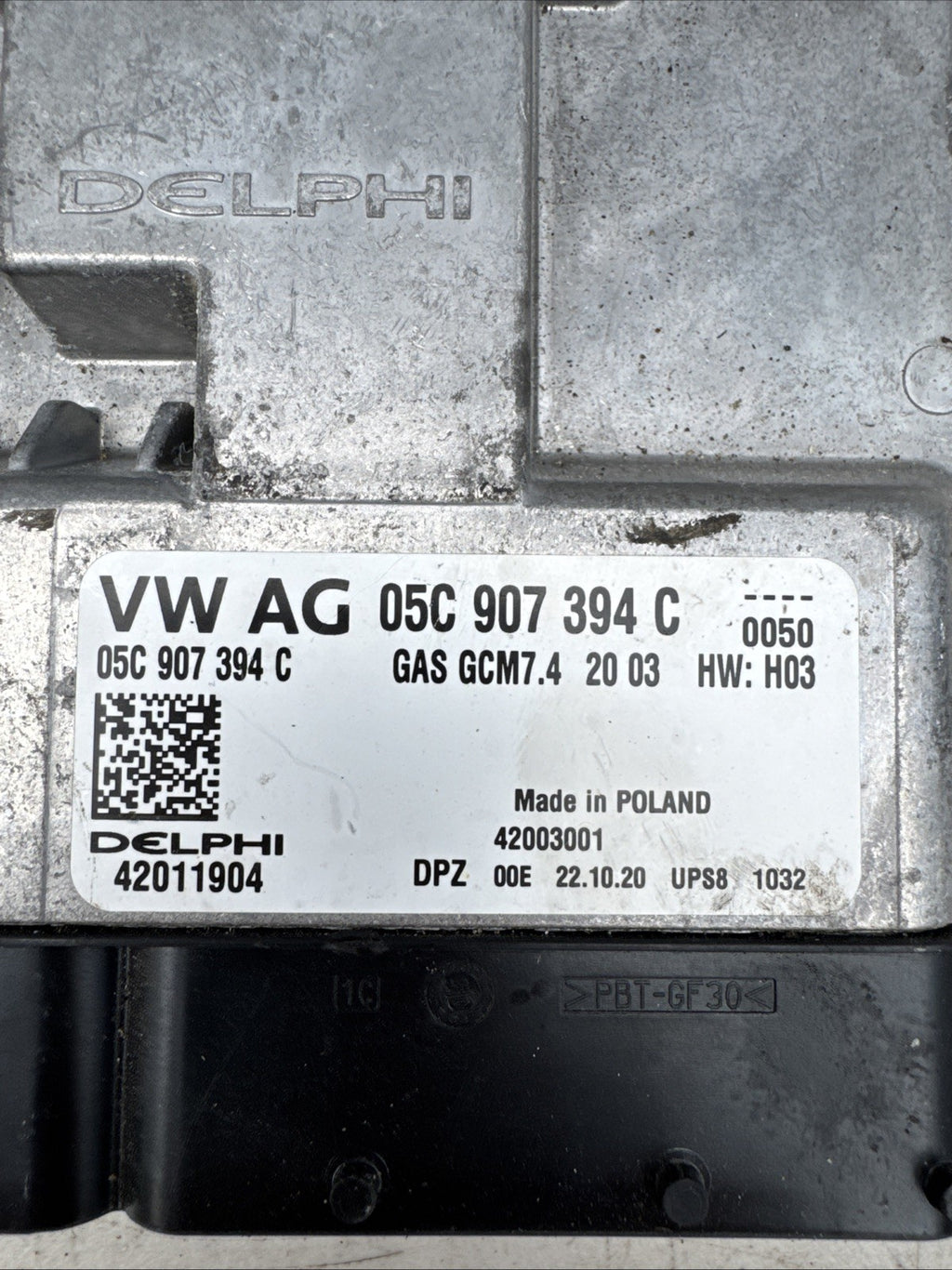 ENGINE CONTROL MODULE ECU UNIT 05C907394C 1.0 PETROL AUDI A3 MK4 8Y 2023