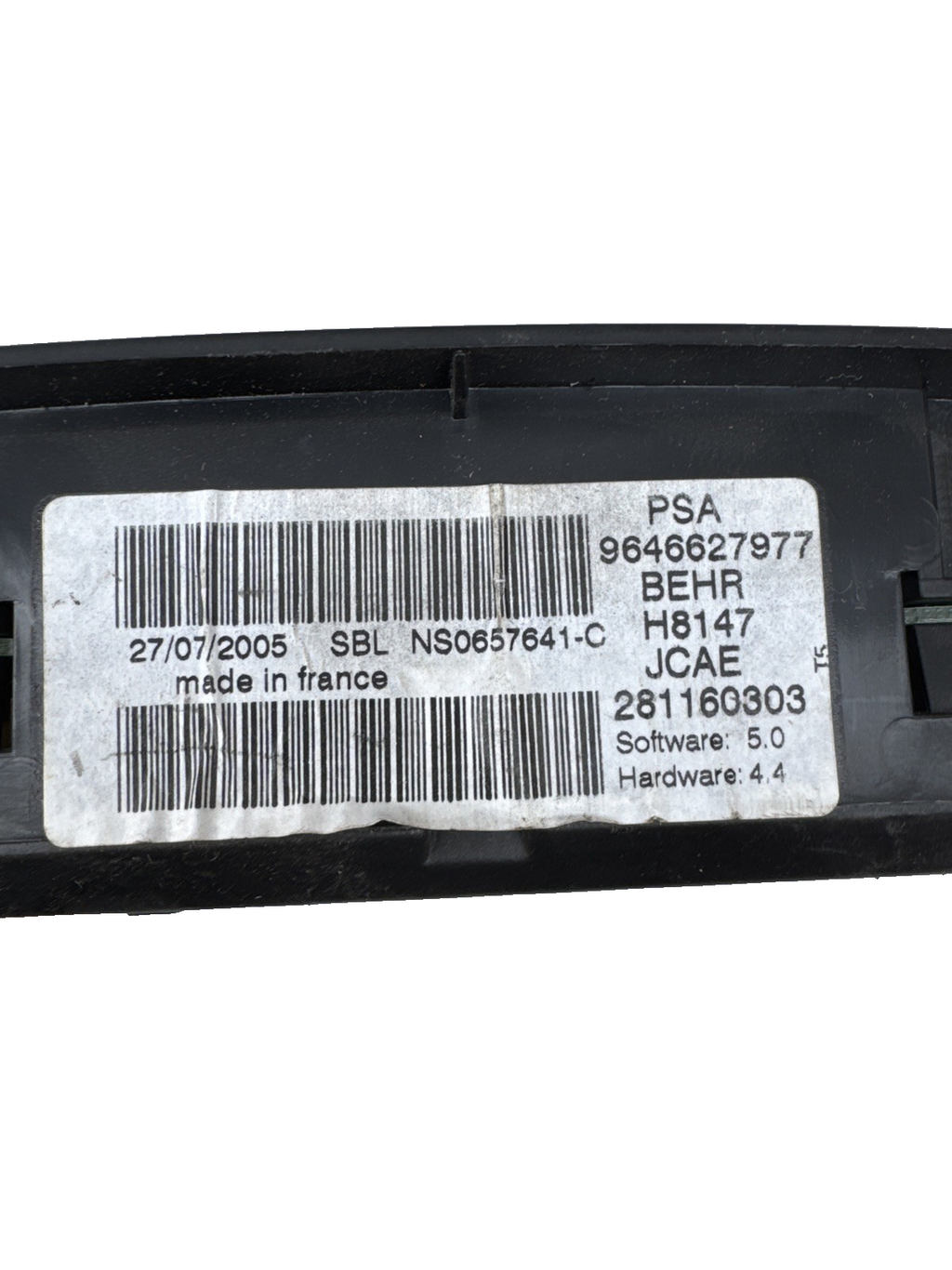 Peugeot 307 2000-2009 BEHR Digital Climate Control Panel A/C Heater 9646627977