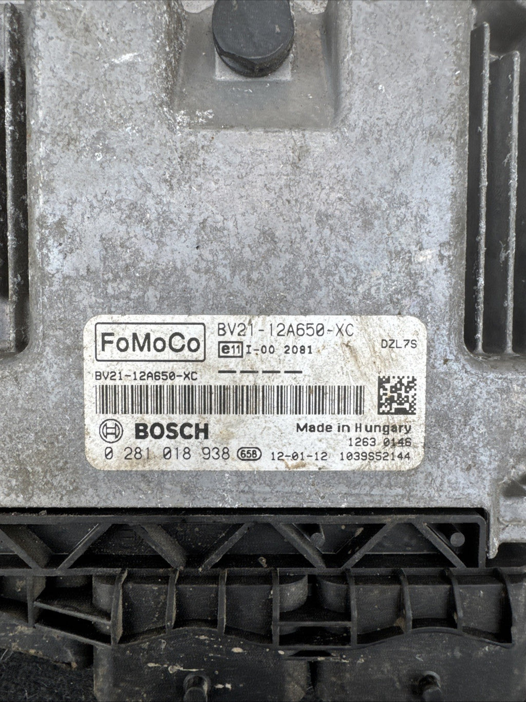 2012 FORD FIESTA ENGINE ECU 1.6 DIESEL TZJB BV2112A650XC