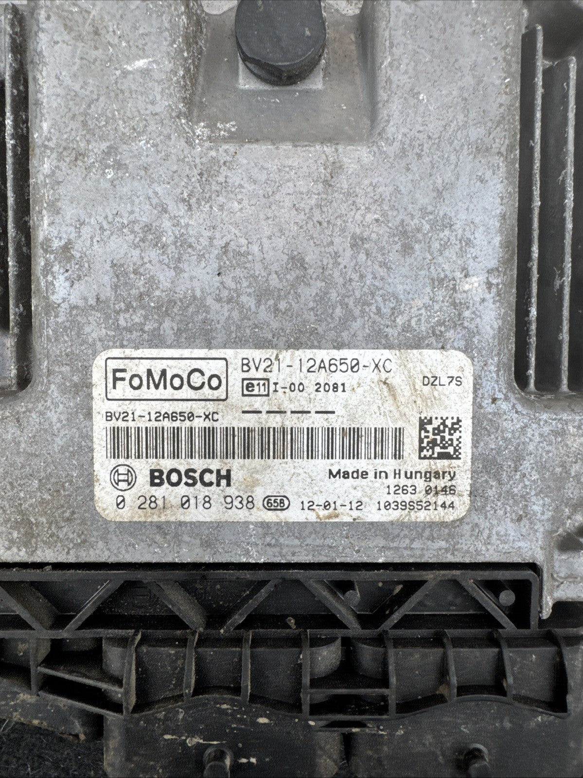 2012 FORD FIESTA ENGINE ECU 1.6 DIESEL TZJB BV2112A650XC