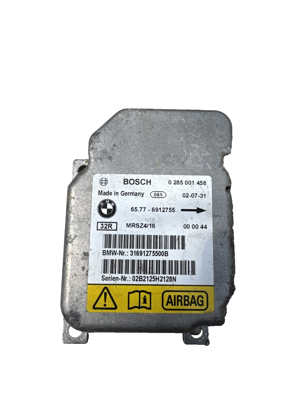 2003 BMW 3 SERIES E46 SRS CONTROL MODULE 6912755