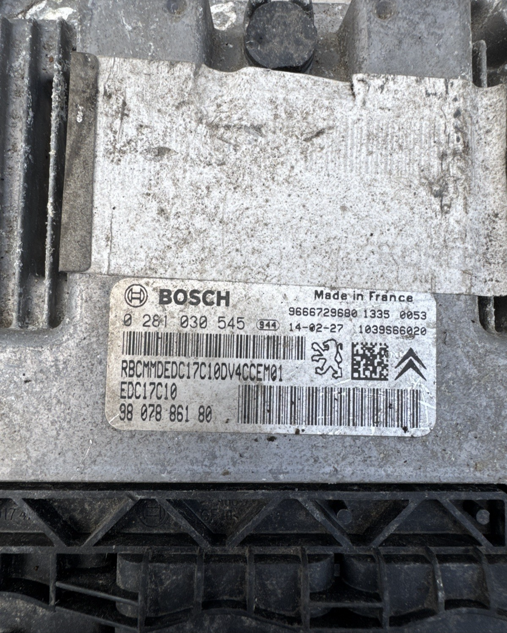 2012 PEUGEOT 208 1.4 ENGINE CONTROL UNIT 9807886180 #2