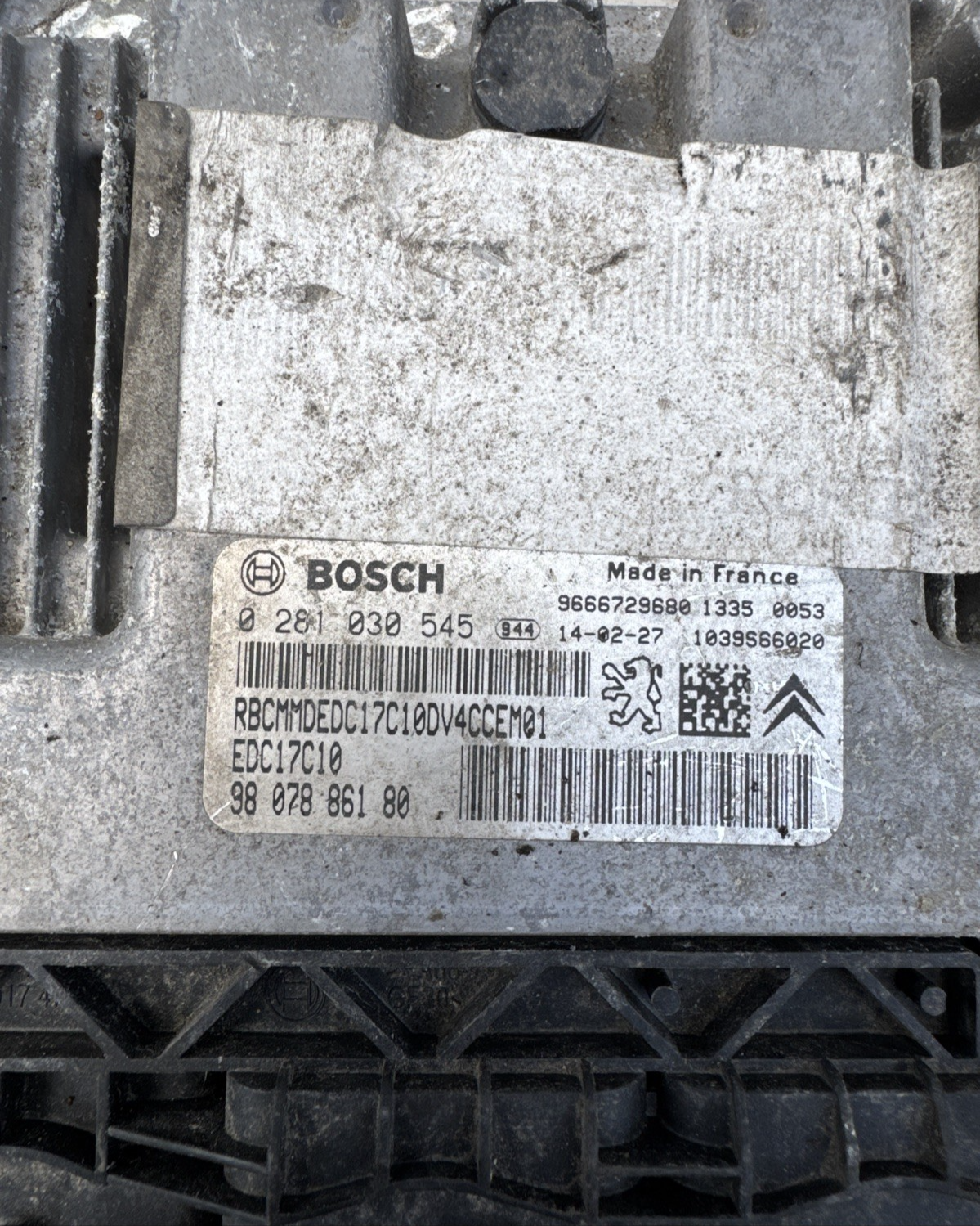 2012 PEUGEOT 208 1.4 ENGINE CONTROL UNIT 9807886180 #2
