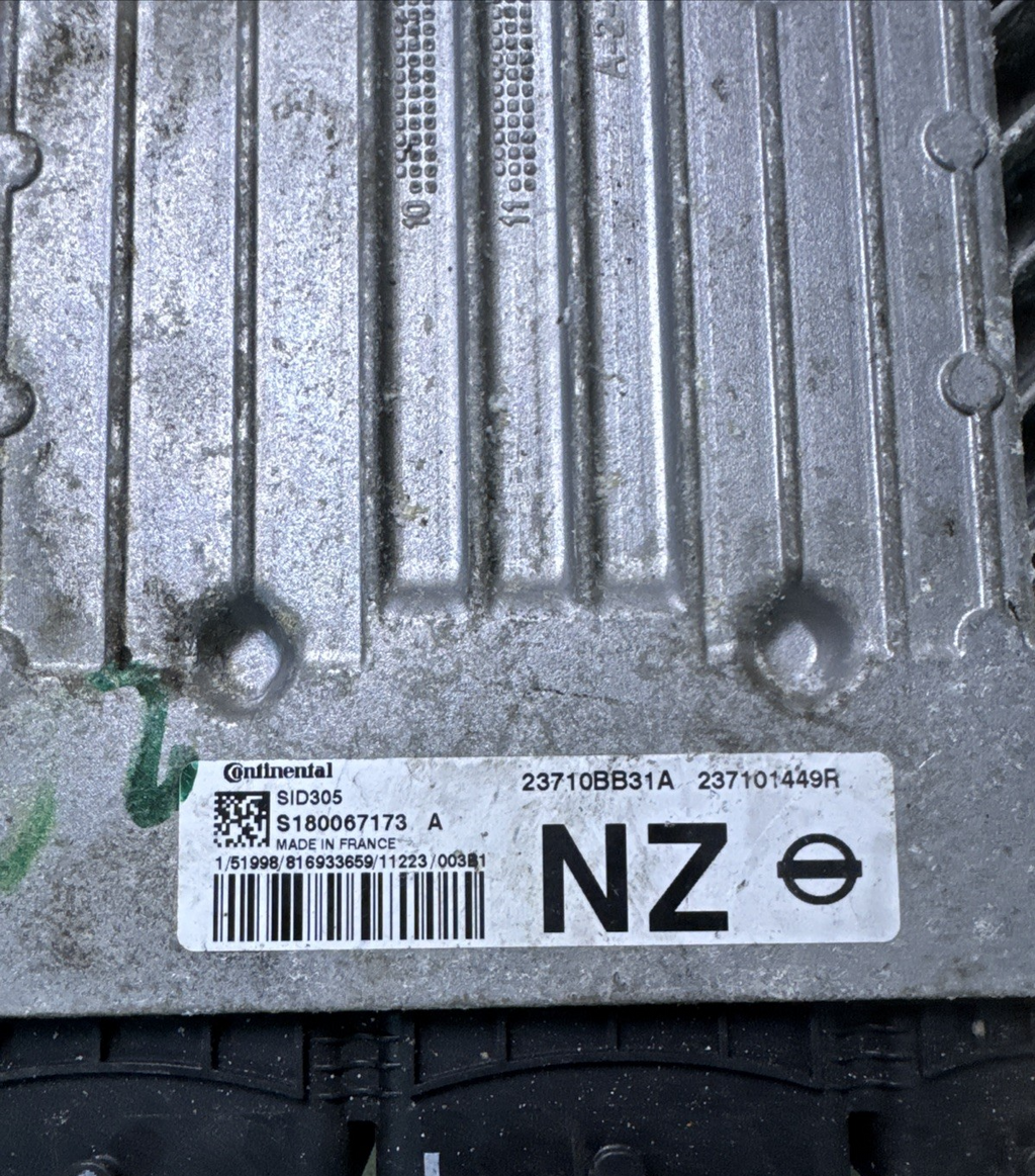 2012 NISSAN QASHQAI 1.5 DCI ENGINE CONTROL UNIT ECU 23710BB31A