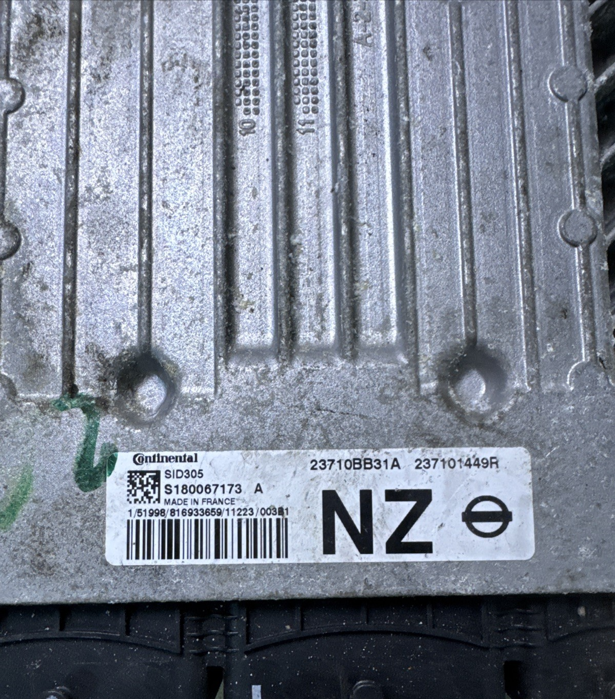 2012 NISSAN QASHQAI 1.5 DCI ENGINE CONTROL UNIT ECU 23710BB31A