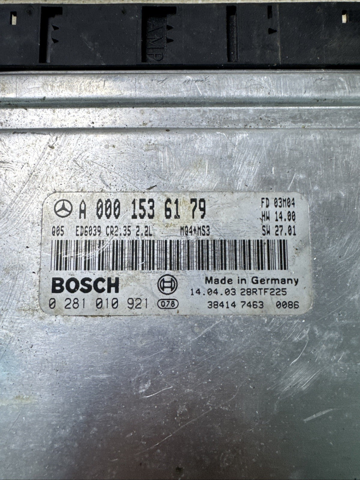 2000 - 2006 MERCEDES SPRINTER MK1 311 2.1 DIESEL ENGINE ECU COMPLETE A0001536179