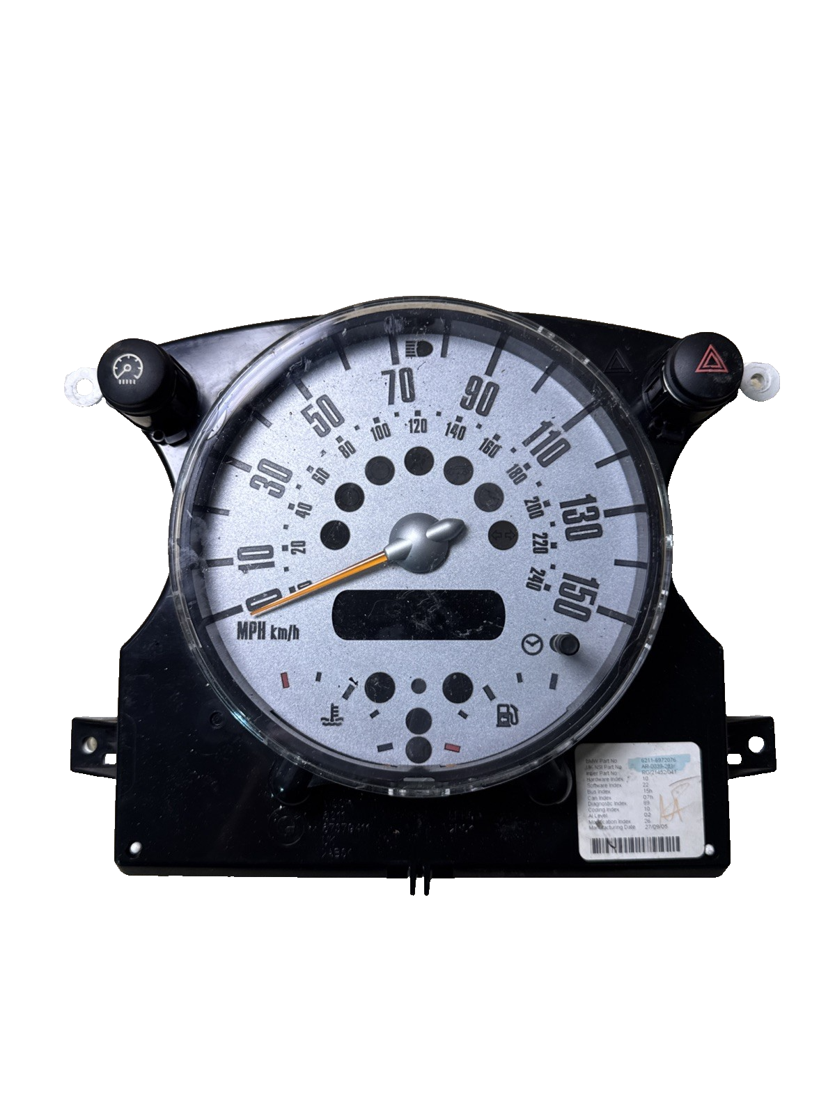 MINI COOPER (PARK LANE) INSTRUMENT CLUSTER WITH SPEEDOMETER 6972076.