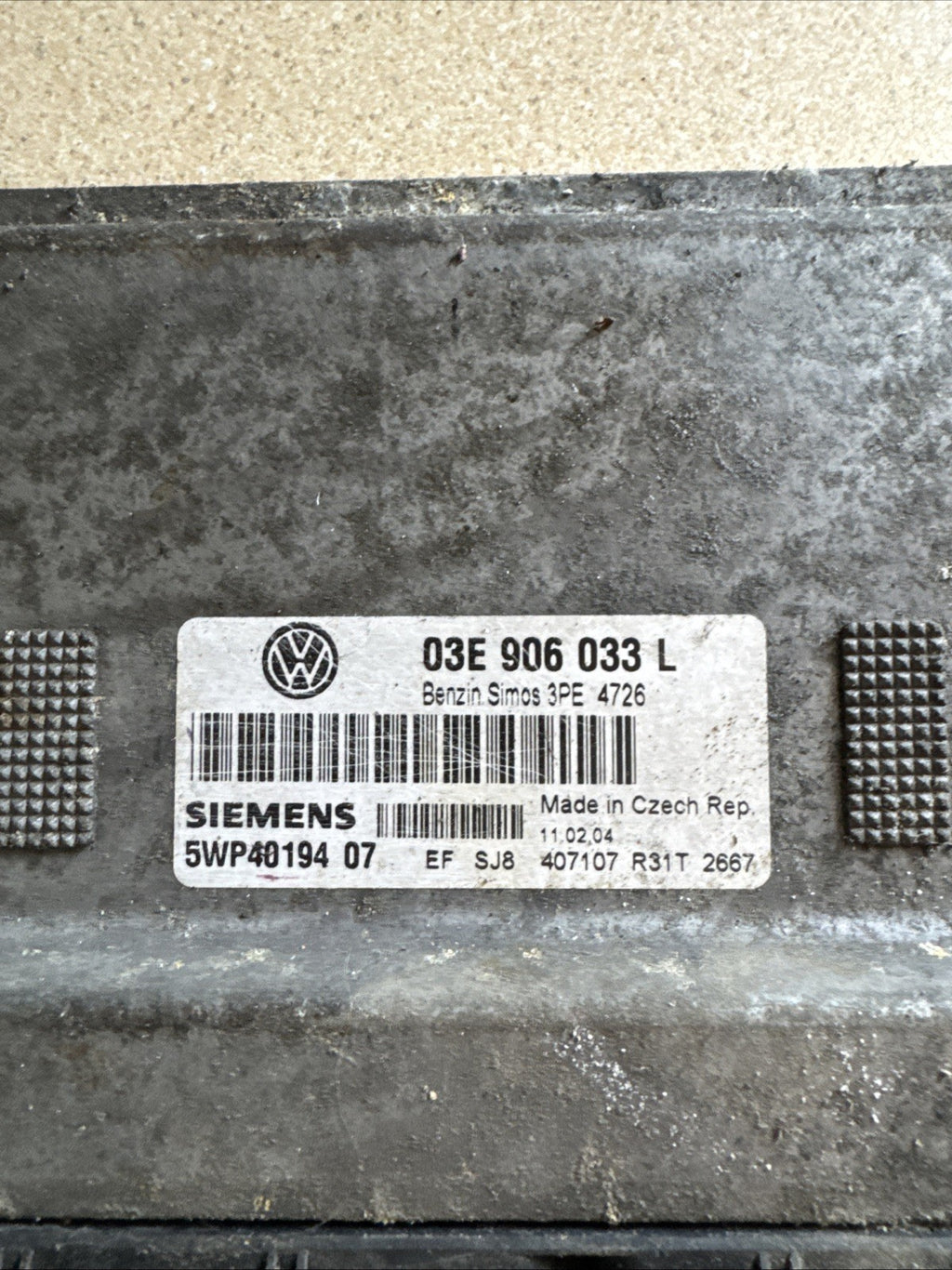 2004 VW POLO 1.2 Twist 5DR ENGINE CONTROL UNIT ECU 03E906033L