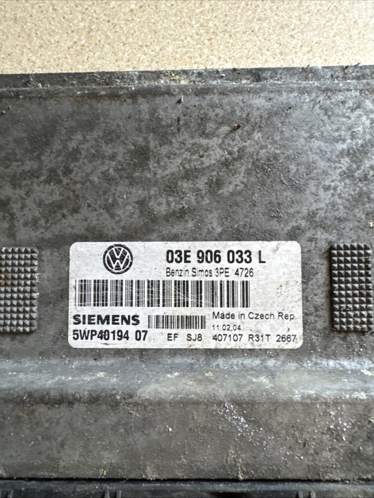 2004 VW POLO 1.2 Twist 5DR ENGINE CONTROL UNIT ECU 03E906033L