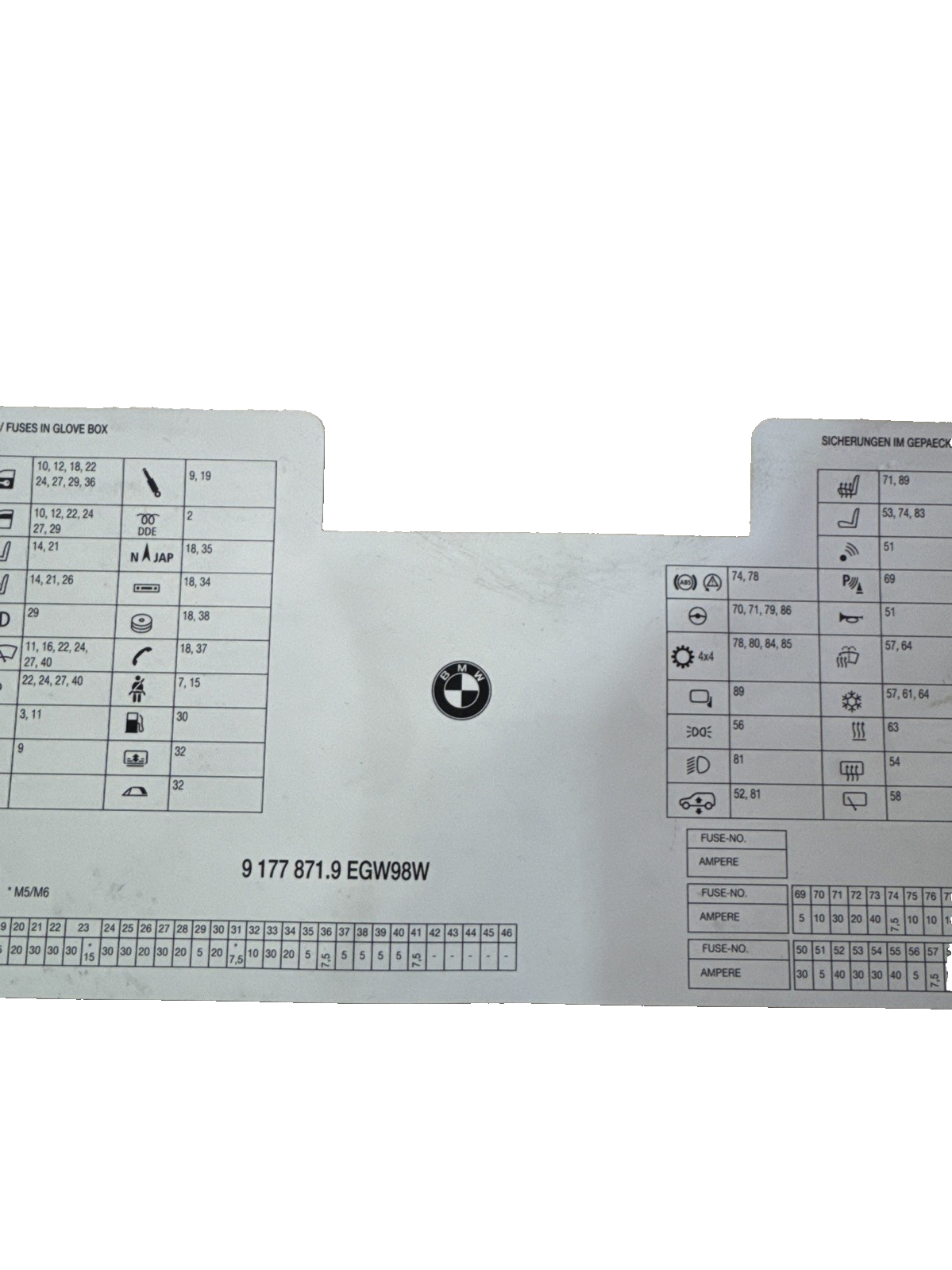 2009 Bmw E60 525d Rear Fuse Diagram 9177871.9