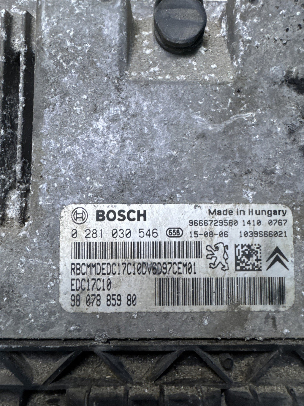 CITROEN BERLINGO MK2 ENGINE CONTROL UNIT  ECU 9807885980/0281030546