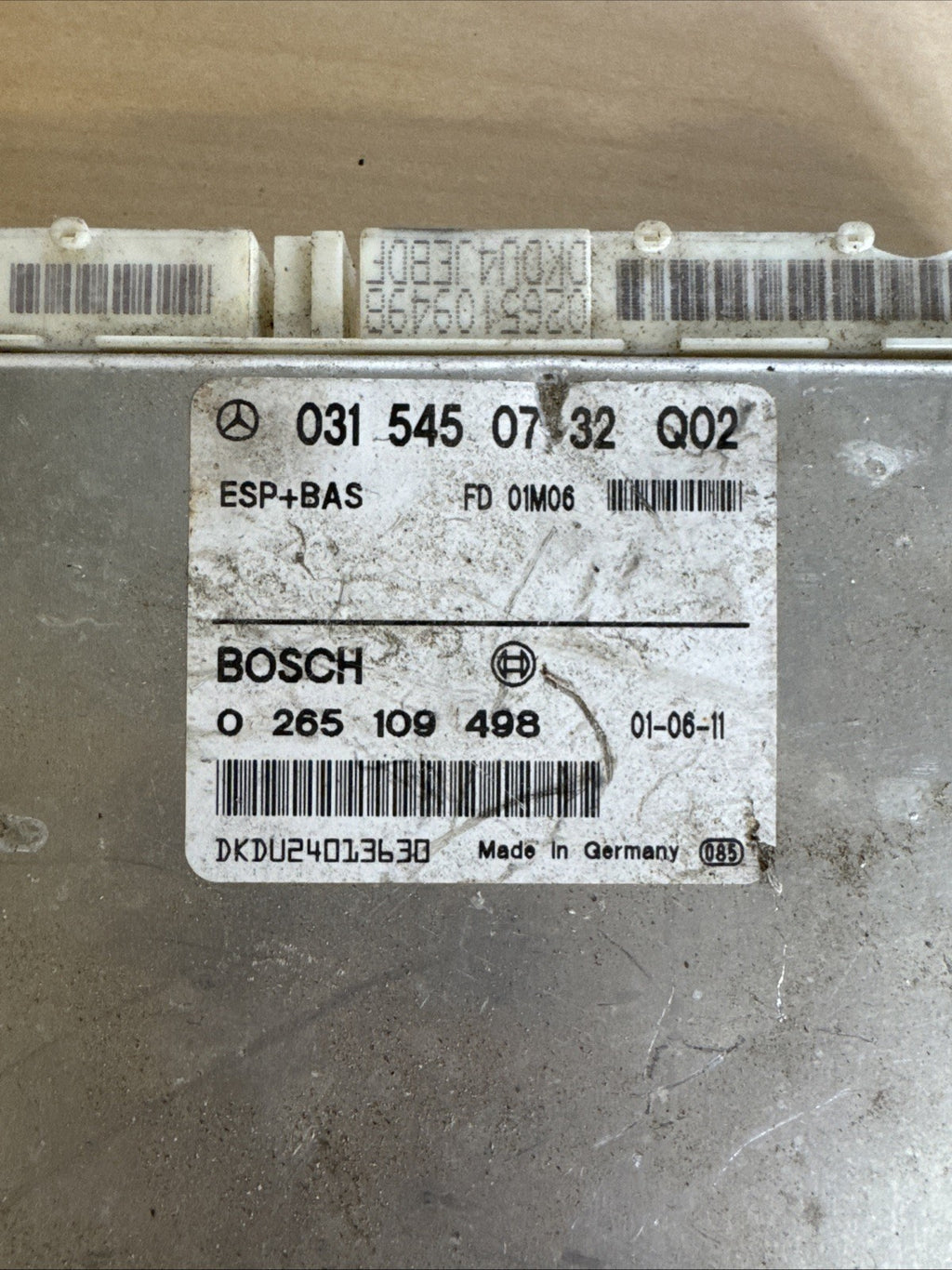 2002 MERCEDES E CLASS W210 ENGINE CONTROL UNIT ECU 0315450732 0265109498