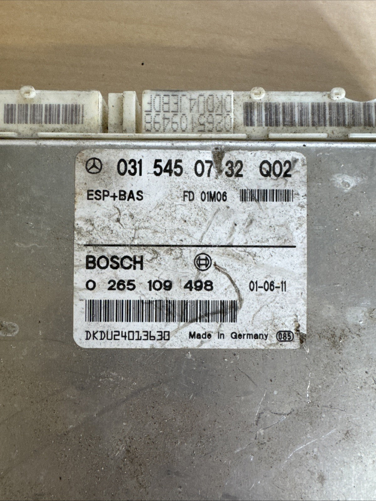 2002 MERCEDES E CLASS W210 ENGINE CONTROL UNIT ECU 0315450732 0265109498