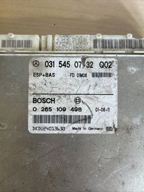 2002 MERCEDES E CLASS W210 ENGINE CONTROL UNIT ECU 0315450732 0265109498