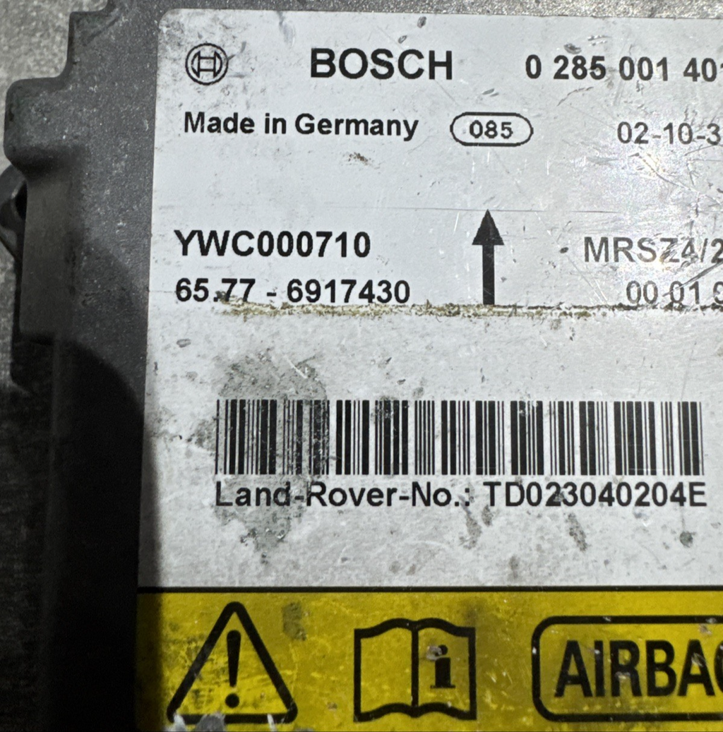 Land Rover Range Rover L322 2003-2005 Airbag ECU SRS Module YWC000710 0285001401