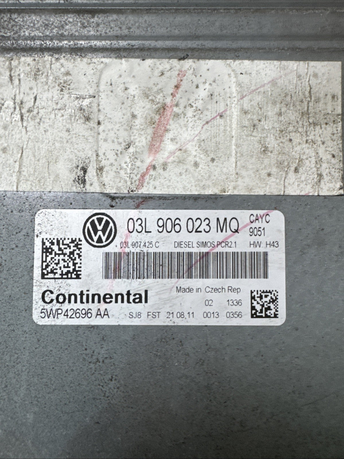VW GOLF MK6 1.6TDI ENGINE ECU CONTROL UNIT 03L906023MQ  #M9020