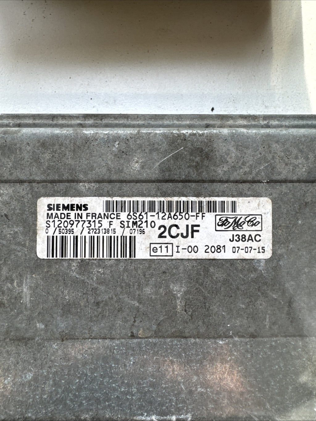 FORD FIESTA 2007 1.2 PETROL MK6 3DR ENGINE ECU 6S61-12A650-FF