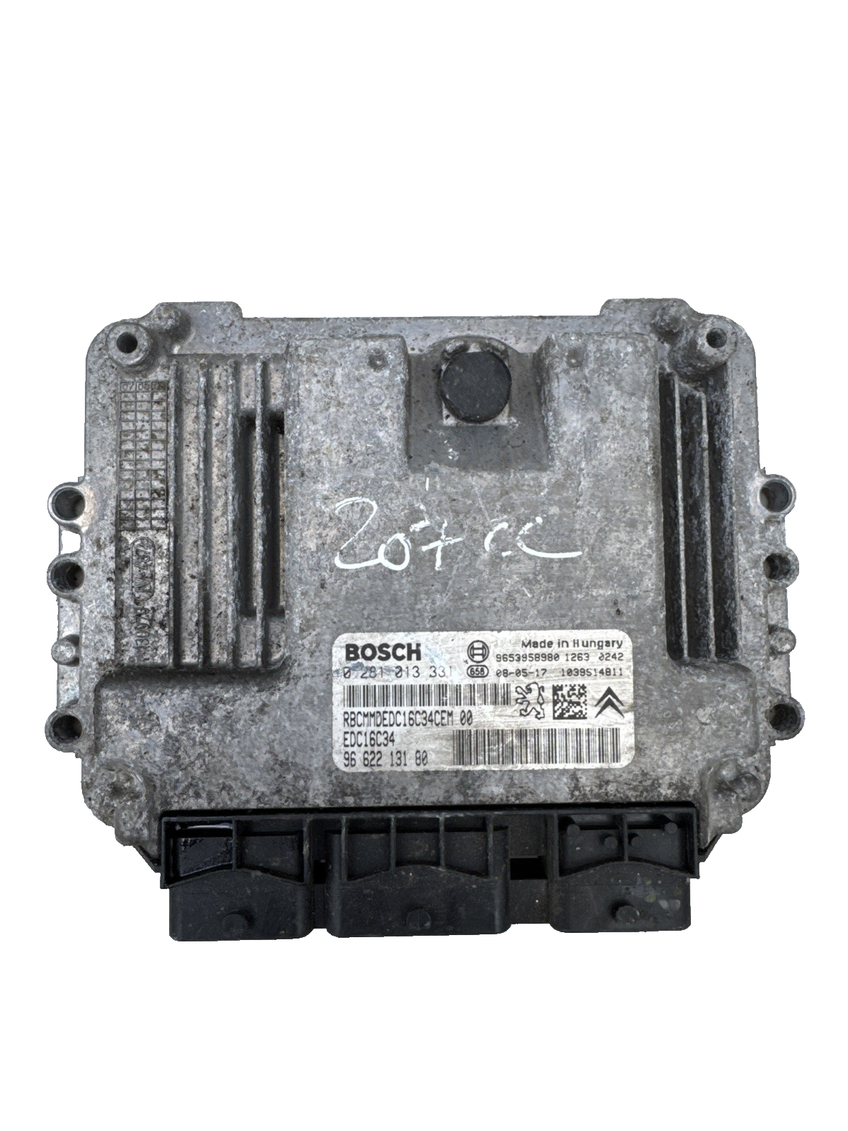 PEUGEOT 207 1.6L Diesel ENGINE CONTROL UNIT ECU 0281013331 9662213180