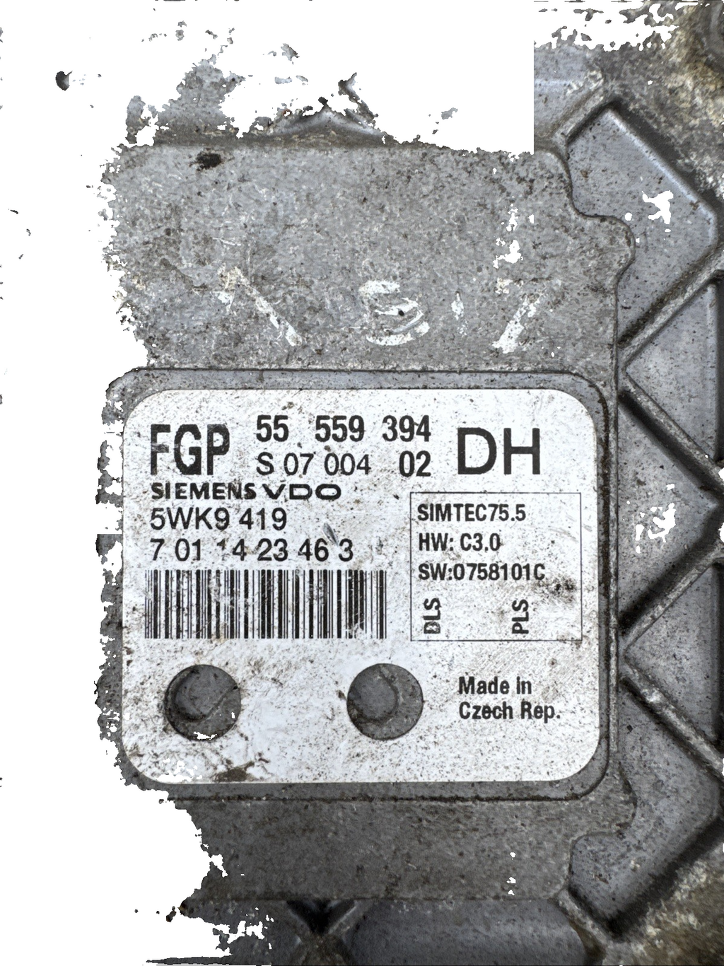 2007 VAUXHALL ASTRA H ECM ENGINE CONTROL MODUL ECU 1.6L PETROL 55559394
