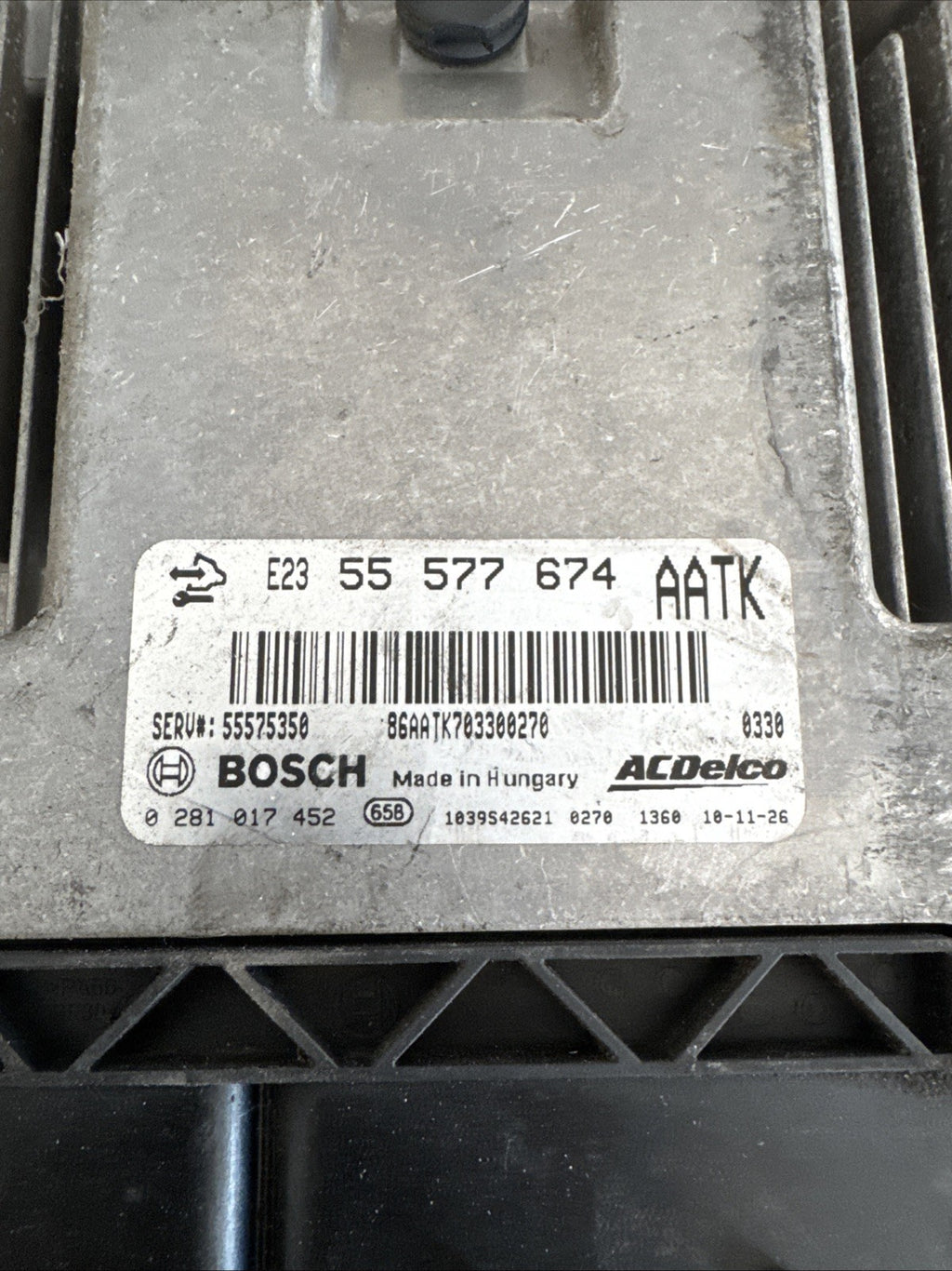VAUXHALL INSIGNIA 2.0 CDTI A20DTH 2008-2012 ENGINE ECU 55577674