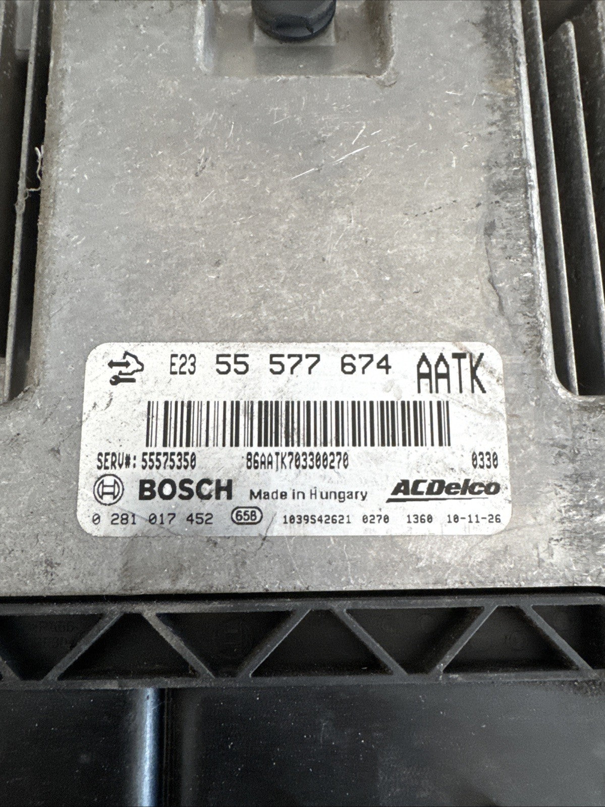 VAUXHALL INSIGNIA 2.0 CDTI A20DTH 2008-2012 ENGINE ECU 55577674