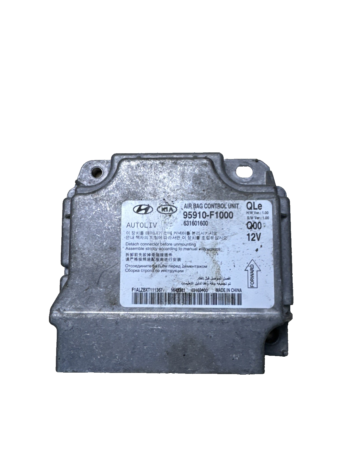 AIRBAG CONTROL MODULE ECU UNIT 95910-F1000 KIA SPORTAGE MK4