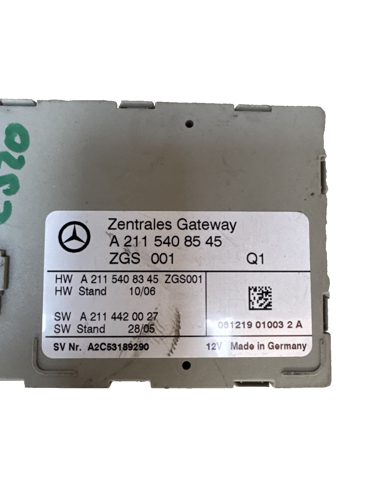 MERCEDES-BENZ E Class W211 Gateway Module A2115408545