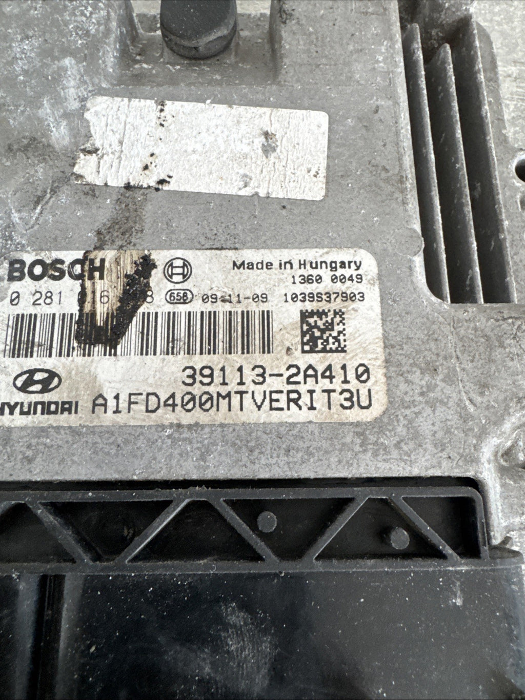 2010 HYUNDAI I30 COMFORT CRDI MK1 1.6 5DR ENGINE CONTROL UNIT ECU 39113-2A410