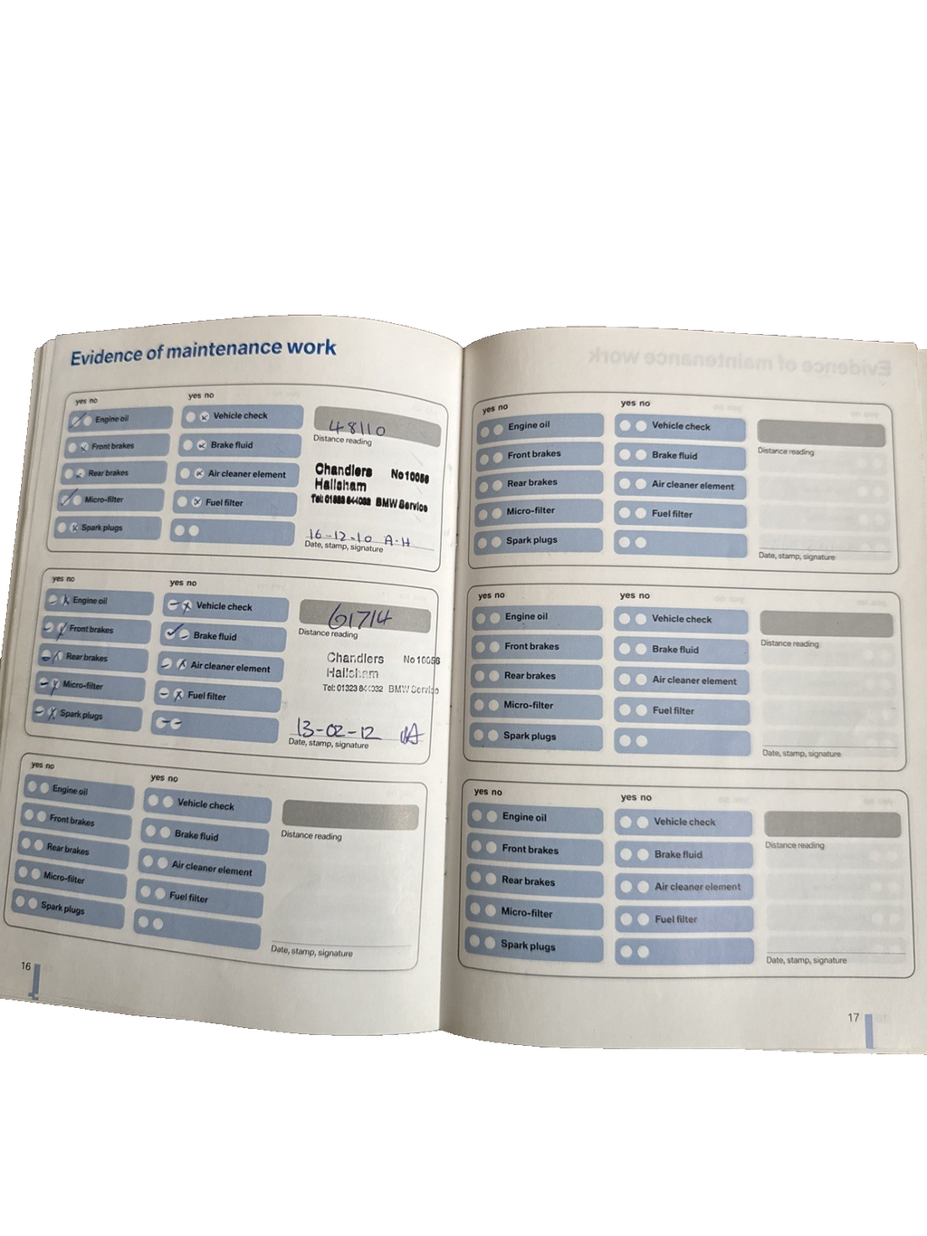 BMW 5 SERIES E60 525D 2003-2010 SERVICE HISTORY BOOK STAMPED 61k Miles