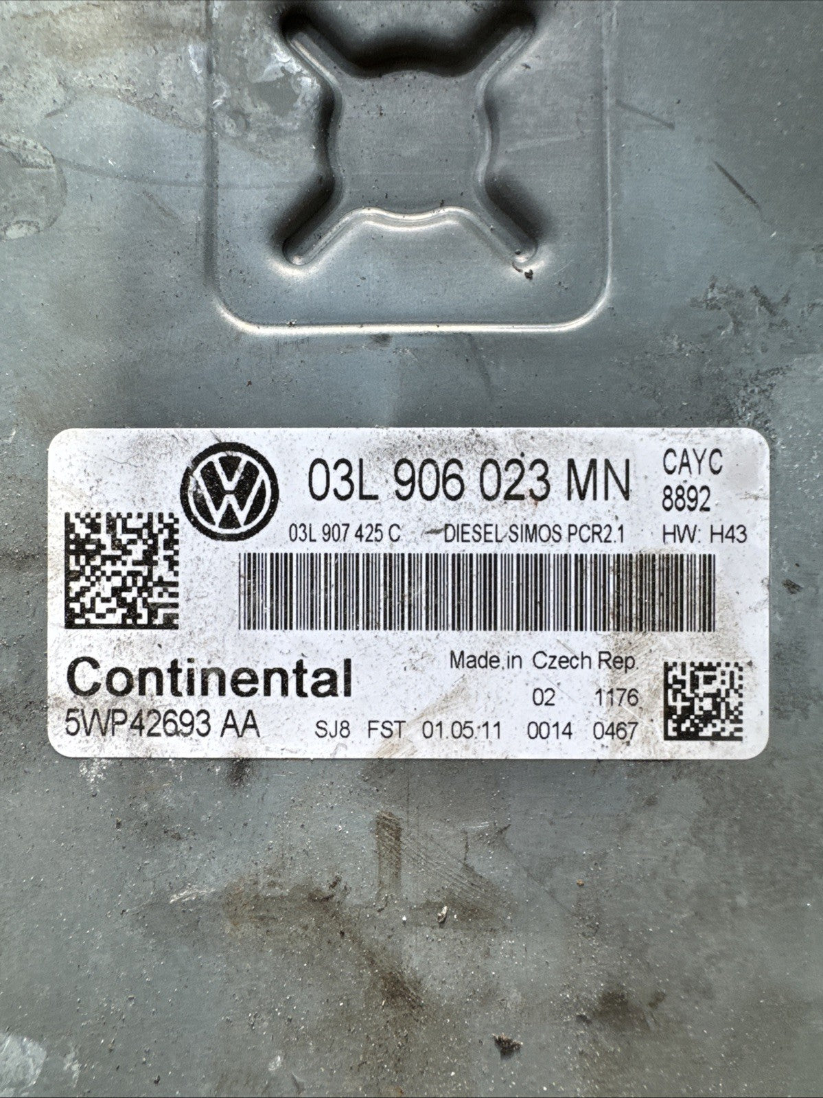 2012 VW CADDY ECU 1600TDI 03L906023MN