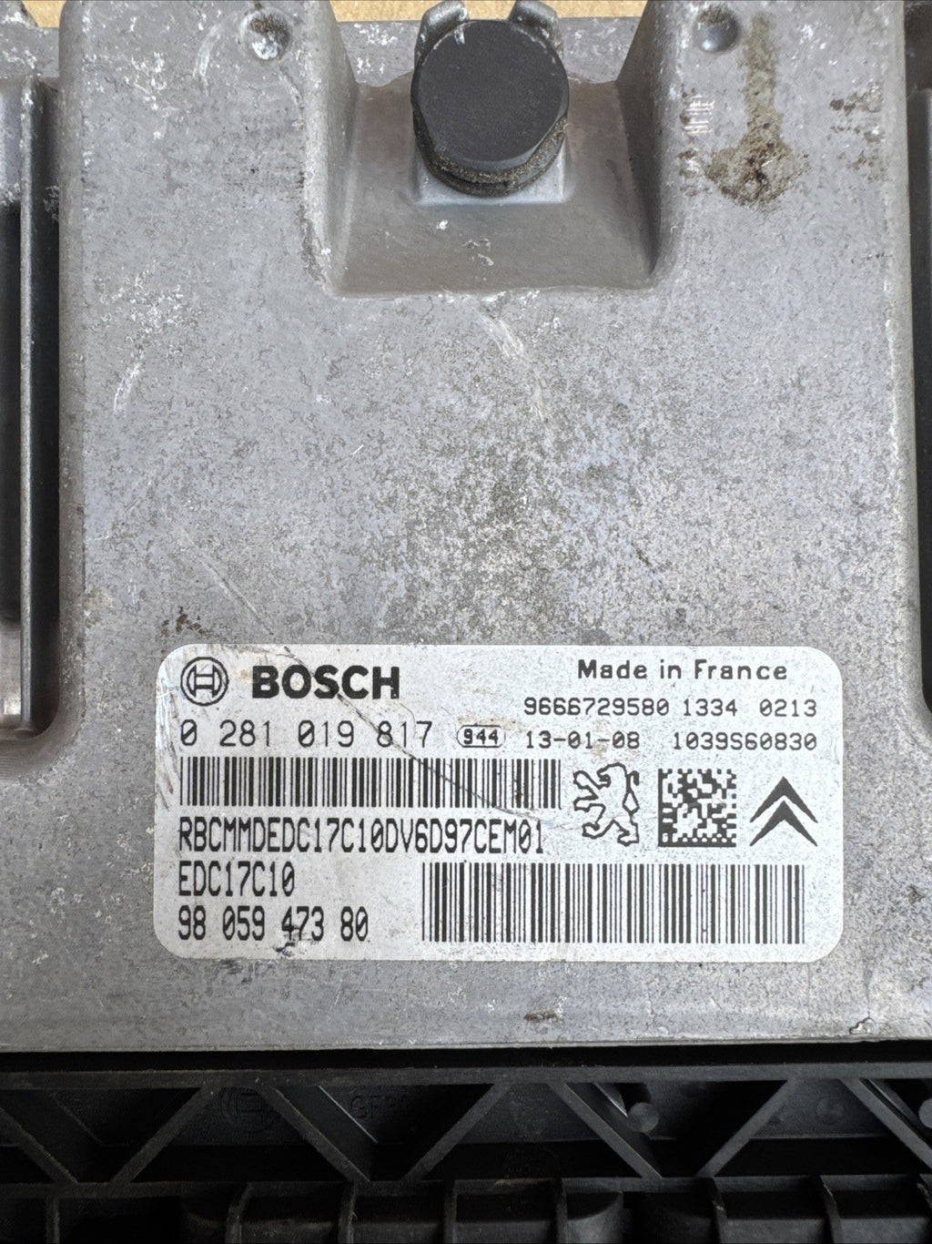 PEUGEOT PARTNER BERLINGO ENGINE ECU 9805947380 0281019817 2011-15 0281019817