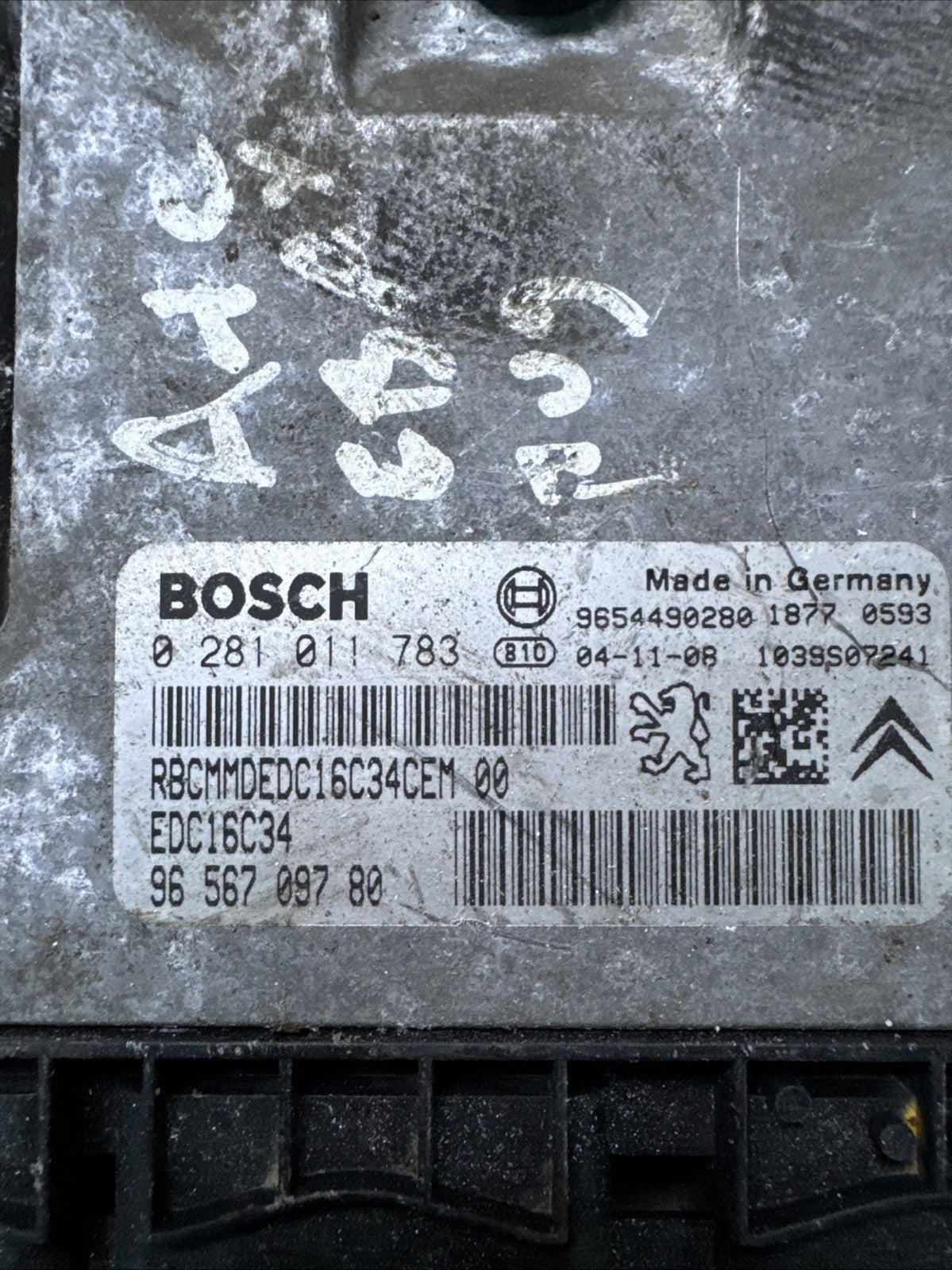 9658556780 PEUGEOT 1.4 HDI Bosch 0281011783 Engine ECU CITROEN
