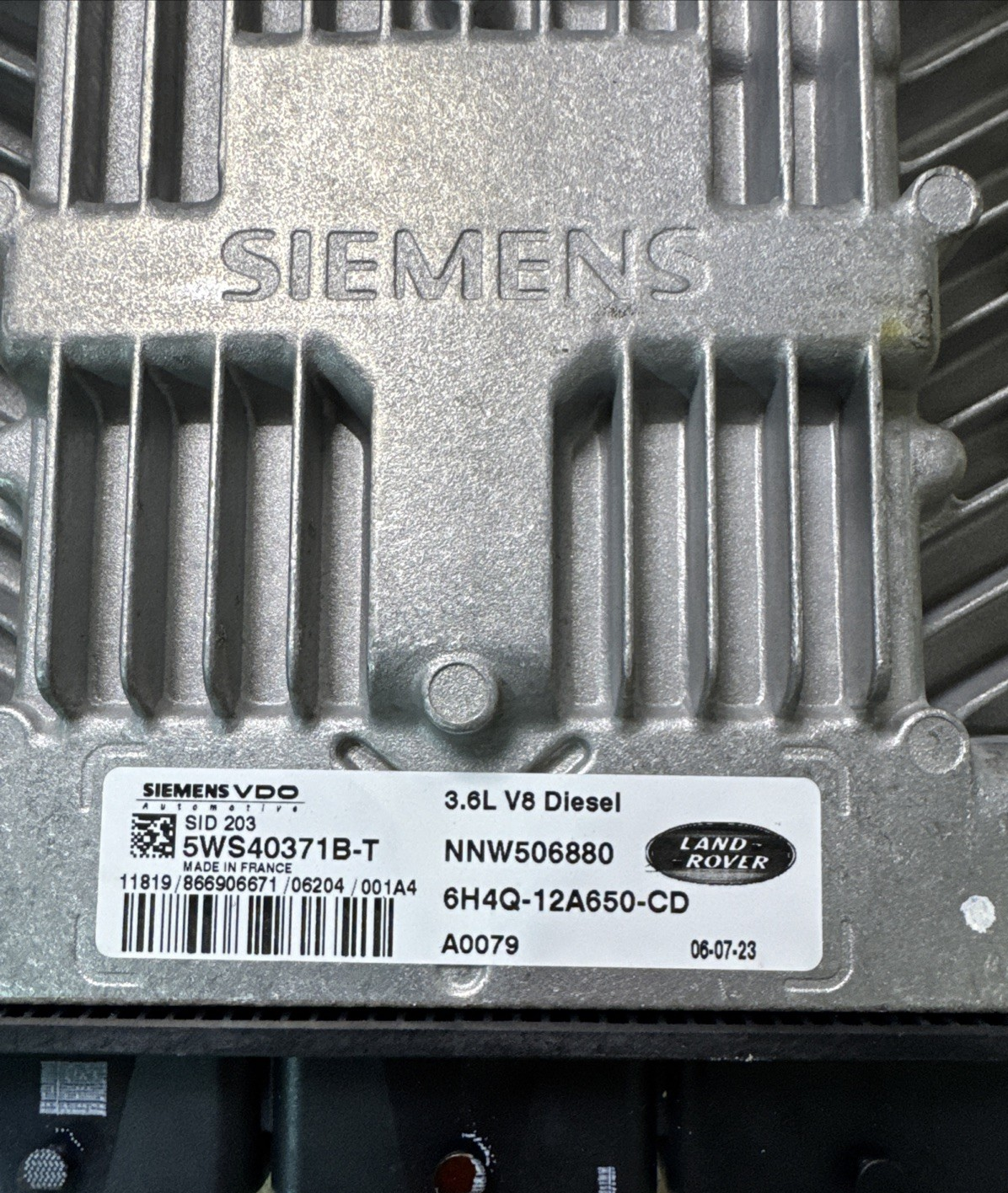 6H4Q12A650CD NNW506880 RANGE ROVER ENGINE ECU  5WS40371C SID 203