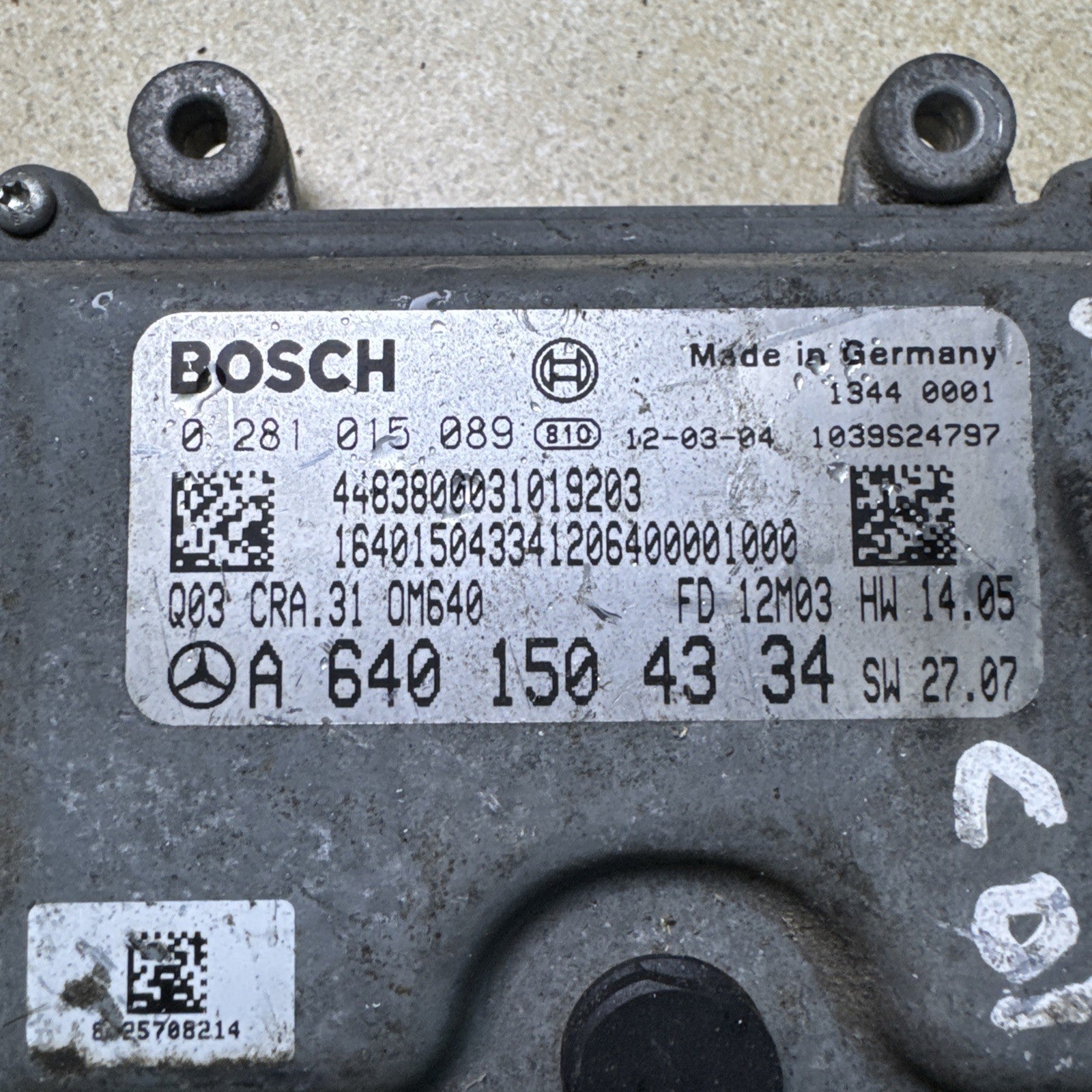 MERCEDES 0281015089 0 281 015 089 A6401504334 A 640 150 43 34