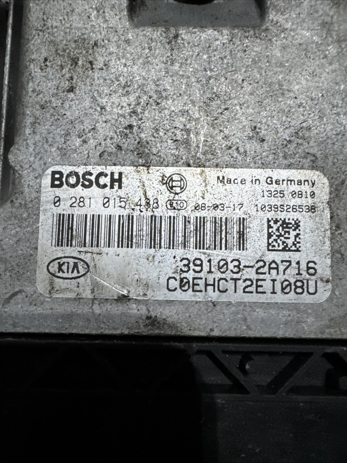 2009 KIA CEED ENGINE ECU 1.6 DIESEL D4FB 391032A716