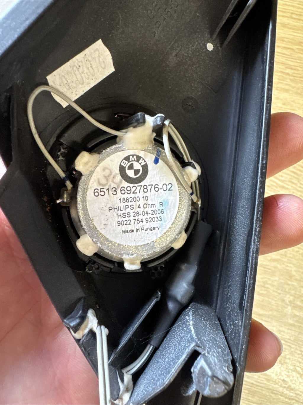 BMW Z4 Series E85 E86 Loudspeaker Door Speaker Tweeter Right O/S 6927876