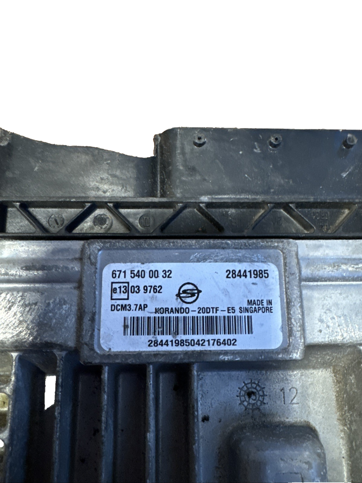 2012 SSANGYONG KORANDO 2.0 DIESEL ENGINE CONTROL UNIT ECU 6715400032