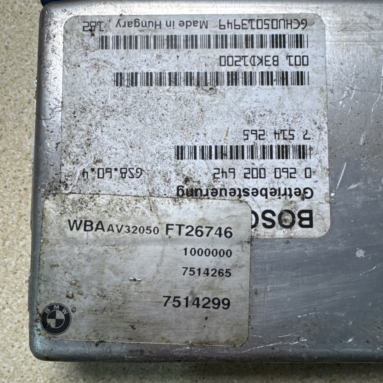 BMW E46 Z4 E85 M54 Automatic Gearbox ECU Control Module EGS 7522980