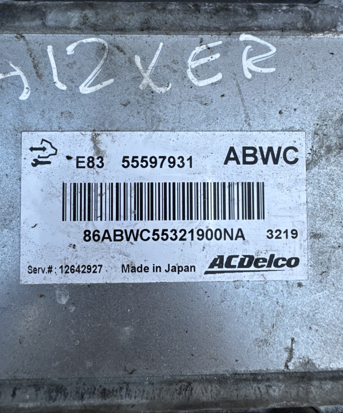 2013 VAUXHALL CORSA D 1.2 PETROL A12XER MK3 ENGINE ECU 55597931 ABWC