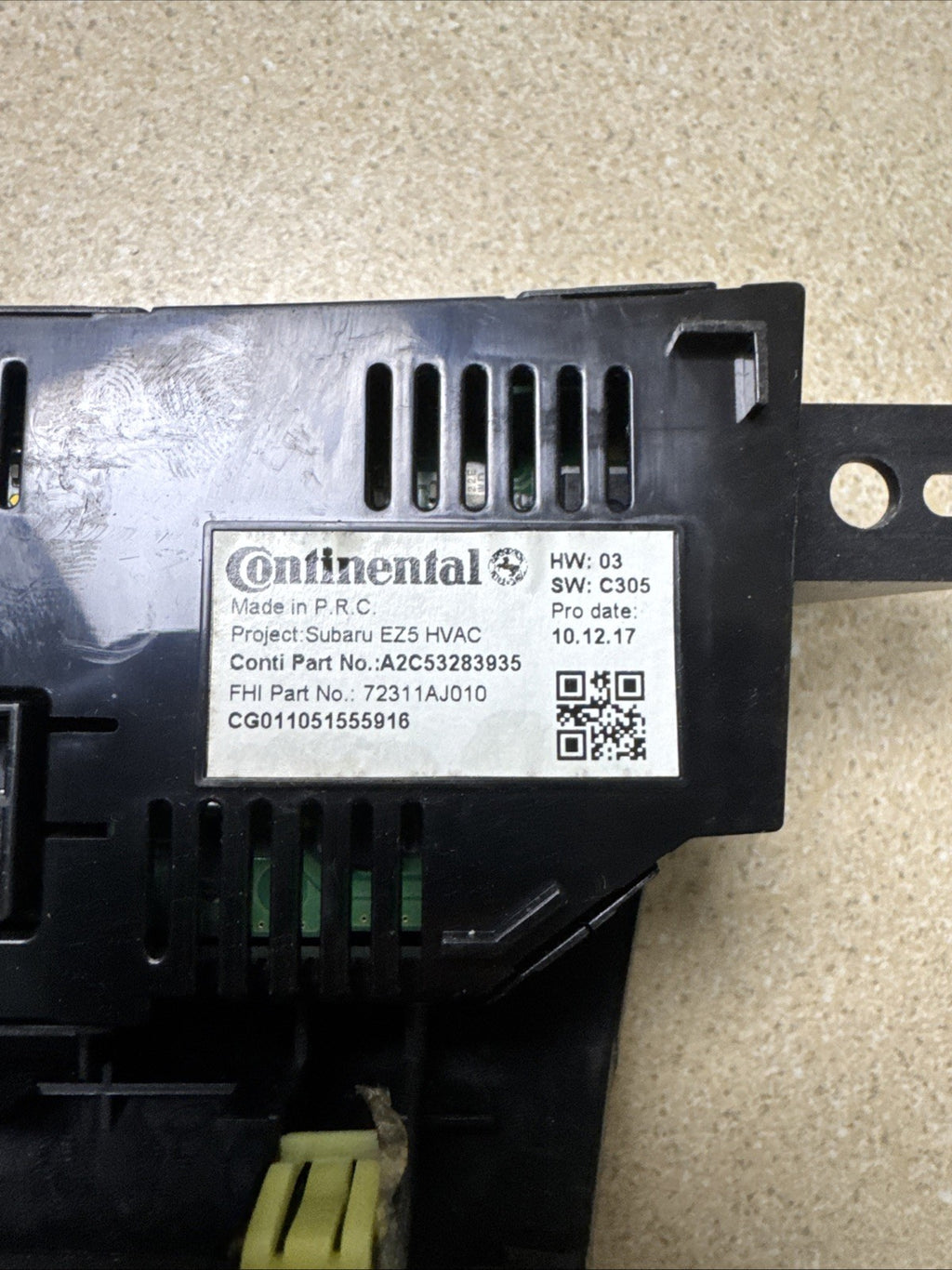 SUBARU LEGACY 2011 RHD CLIMATE CONTROL MODULE UNIT A2C53283935